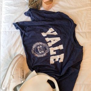 Vintage YALE Cropped T Shirt